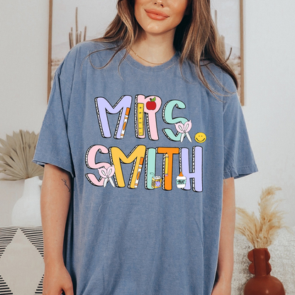 Custom Teacher Shirt, Teacher Name Shirt, Teacher Appreciation Gift, Back to School Shirt, Gift For Teacher, School Shirt, New Teacher Gifts