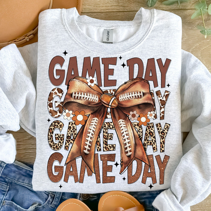 Coquette Football Sweatshirt, Football Bow shirt, Football mom shirt, Game Day shirt