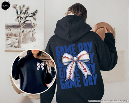 Coquette Baseball Sweatshirt, Baseball Bow Sweatshirt, Game Day Sweatshirt, Baseball Mom Sweatshirt, Baseball Hoodie Women, Baseball Gifts