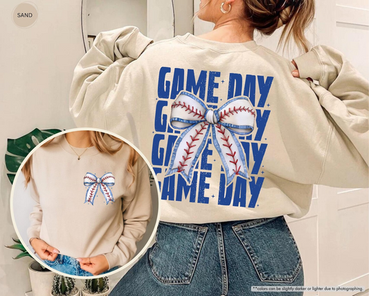 Coquette Baseball Sweatshirt, Baseball Bow Sweatshirt, Game Day Sweatshirt, Baseball Mom Sweatshirt, Baseball Hoodie Women, Baseball Gifts