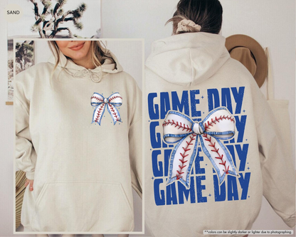 Coquette Baseball Sweatshirt, Baseball Bow Sweatshirt, Game Day Sweatshirt, Baseball Mom Sweatshirt, Baseball Hoodie Women, Baseball Gifts