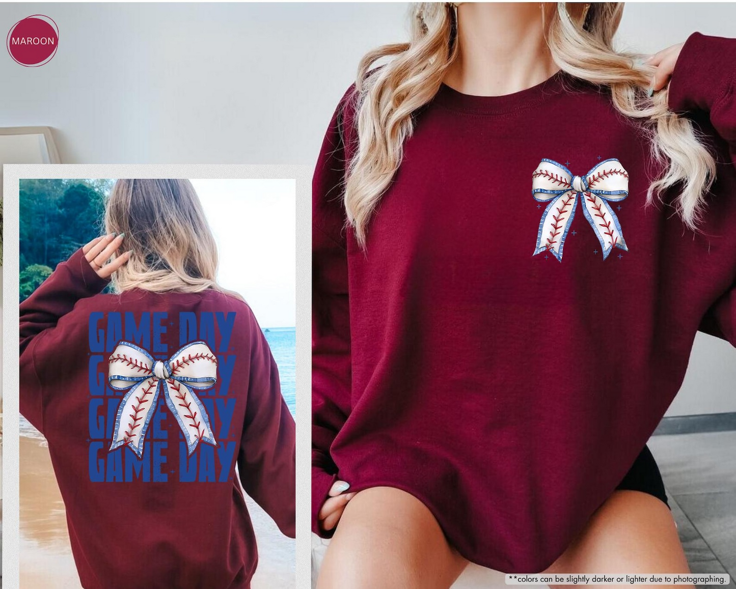 Coquette Baseball Sweatshirt, Baseball Bow Sweatshirt, Game Day Sweatshirt, Baseball Mom Sweatshirt, Baseball Hoodie Women, Baseball Gifts