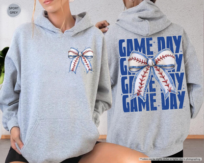 Coquette Baseball Sweatshirt, Baseball Bow Sweatshirt, Game Day Sweatshirt, Baseball Mom Sweatshirt, Baseball Hoodie Women, Baseball Gifts