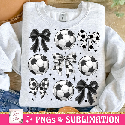 Soccer Bow Sweatshirt, Game Day, Coquette Soccer Shirt