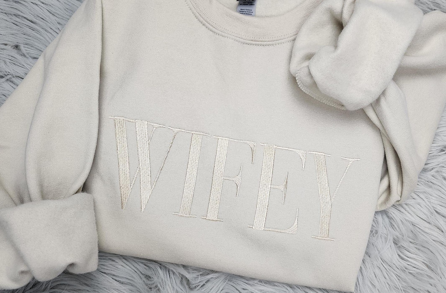 Wifey Embroidered Crewneck - Wifey Sweatshirt - Wifey Gift - Bride Crewneck Sweatshirt - T-Shirt - Hoodie