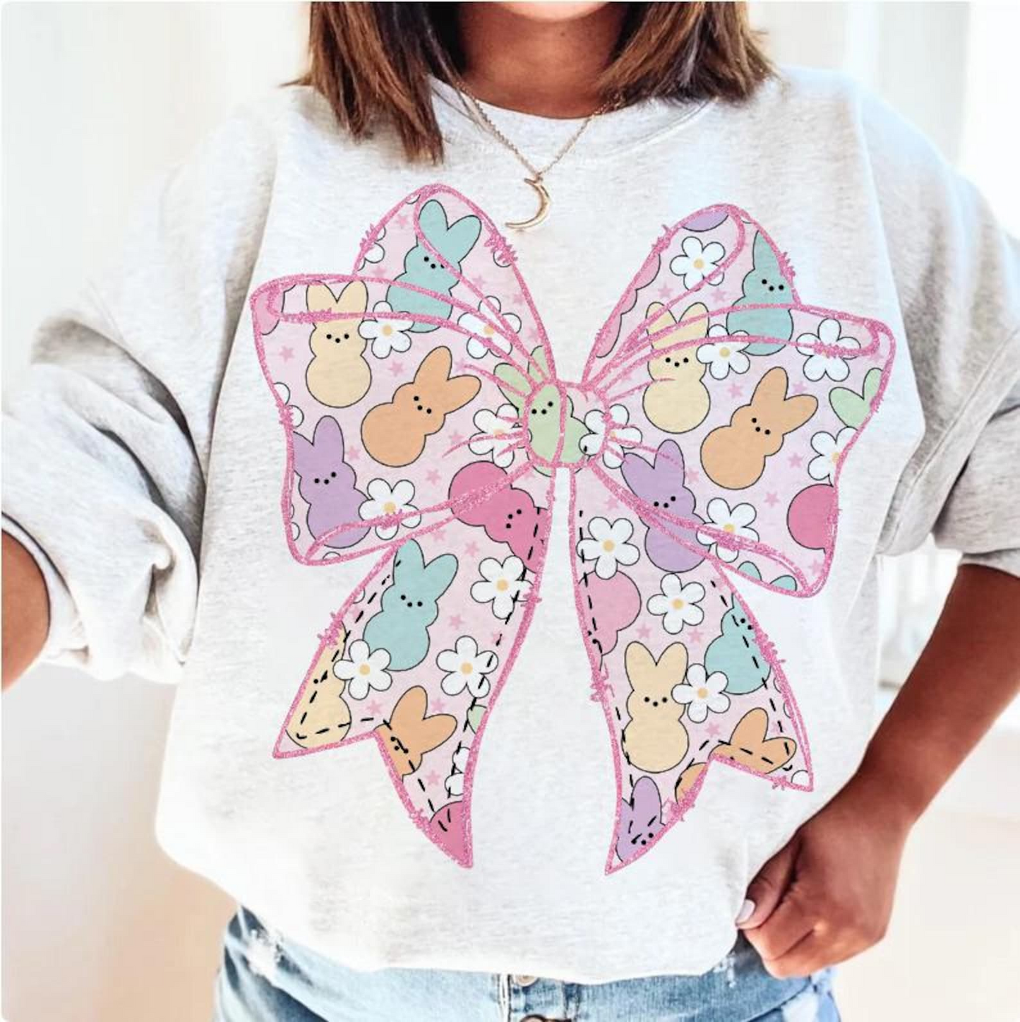 Easter Coquette Bow Shirt, Cute Coquette Sweatshirt, Happy Easter shirt