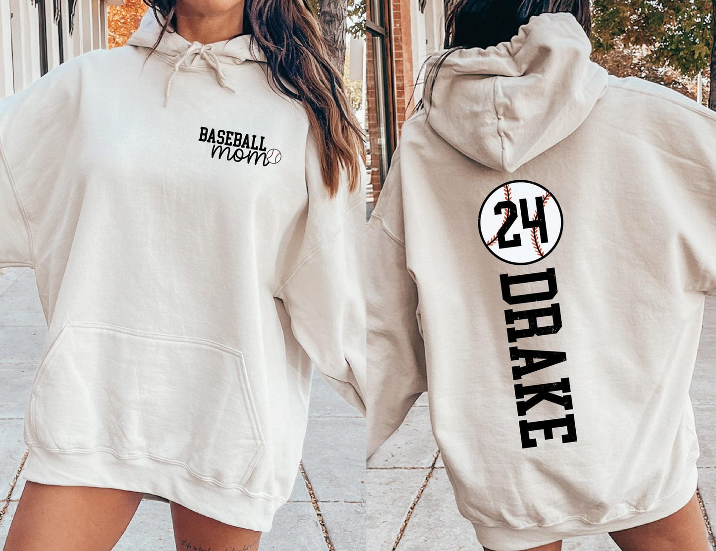 Baseball Mom Sweatshirt with Kid Name, Baseball Game Day Sweatshirt, Baseball Mama Shirt, Baseball Season Shirt for Mom, Mothers Day Gift