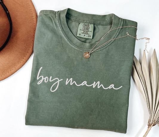 Boy Mama Embroidered Shirts, Boy Mama Shirts, Mother's Day Gift, Gifts for Mom