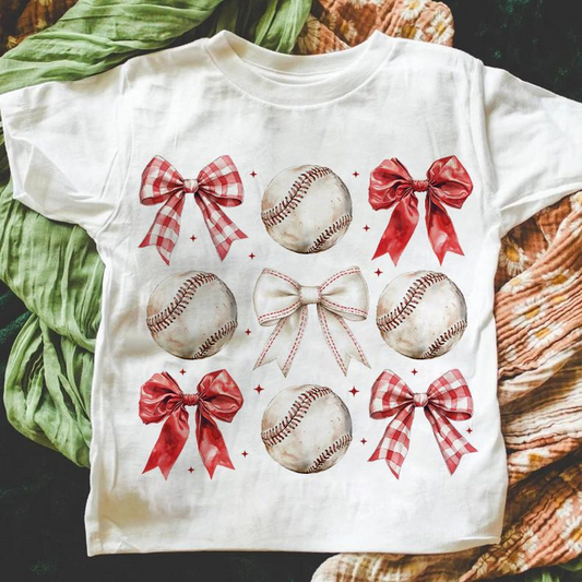 Vintage Baseball Bow Sweatshirt, Bow Baseball Shirt, Game Day Baseball Shirt