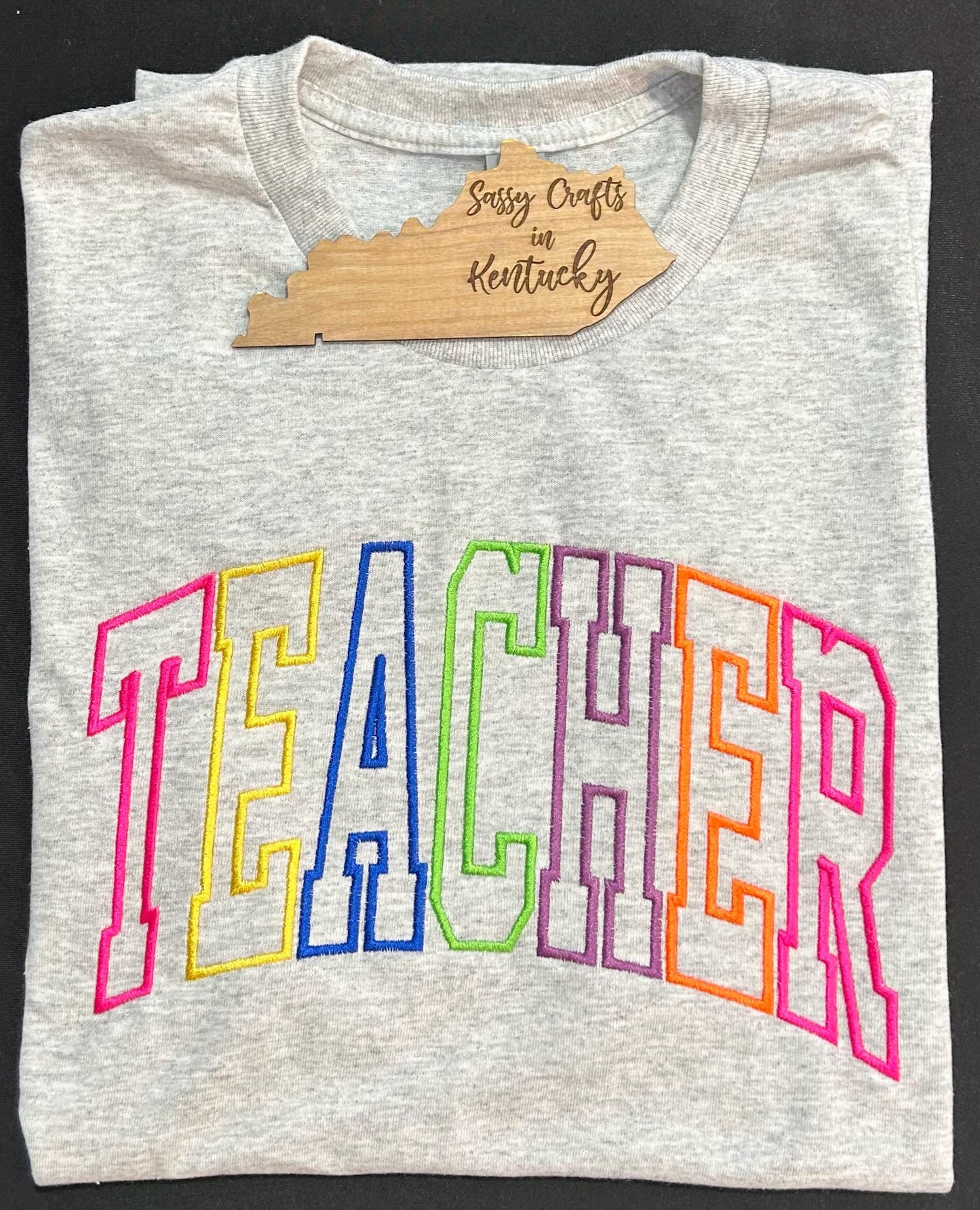 Teacher Multicolor Embroidered Sweatshirt, Teacher Sweatshirt, Monochrome Teacher Sweatshirt, Teacher Appreciation