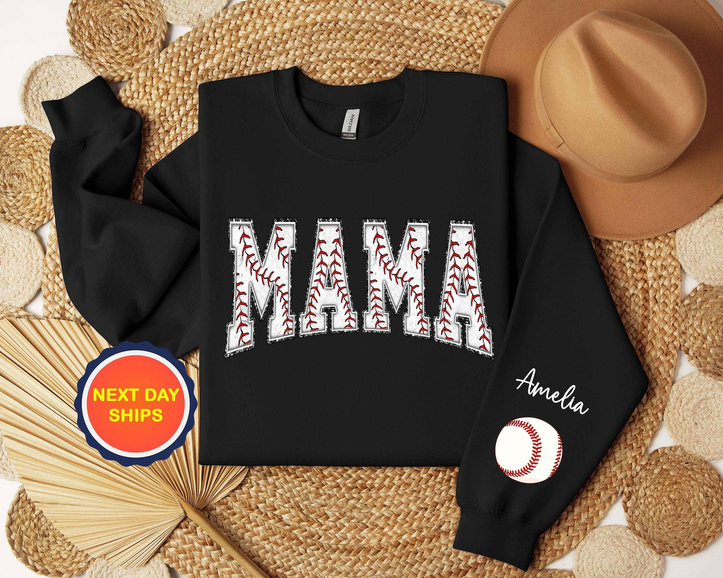 Personalized Baseball Mom Sweatshirt, Baseball Hoodie For Mom, Sports Mom Sweatshirt, Game Day Sweatshirt with Kids names, Baseball Mama Gif