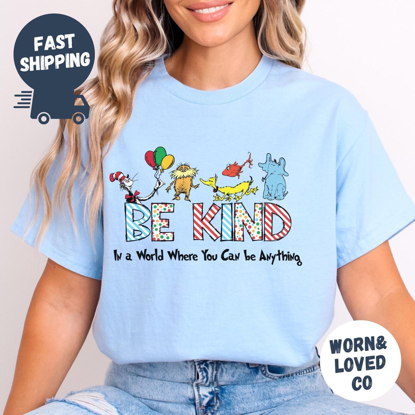 In A World Where You Can Be Anything Be Kind Dr. Seuss Sweatshirt, Read Across America Day Shirt, Thing 1 Thing 2 T-Shirt,Funny School Shirt