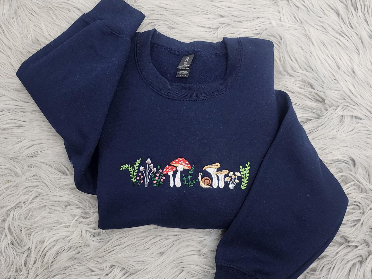 Enchanted Mushroom Forest Embroidered Crewneck - Magic Mushroom Forest - Wild Mushrooms Crewneck - T-Shirt - Sweatshirt - Hoodie