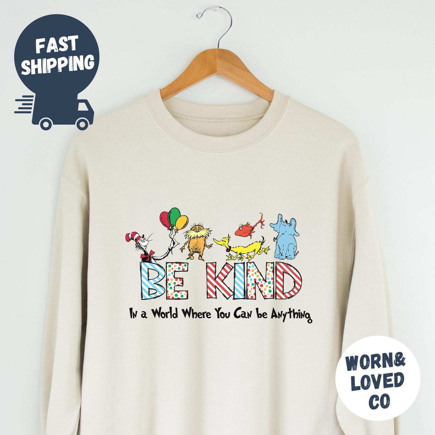 In A World Where You Can Be Anything Be Kind Dr. Seuss Sweatshirt, Read Across America Day Shirt, Thing 1 Thing 2 T-Shirt,Funny School Shirt