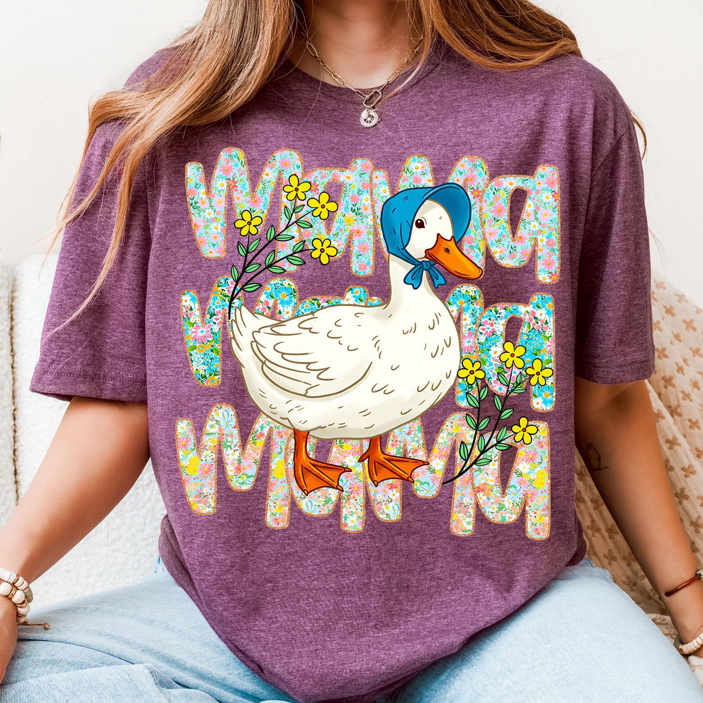 Floral Mama Goose Shirt, Mama Goose Sweatshirt, Mother's Day gift, Floral Mama shirt