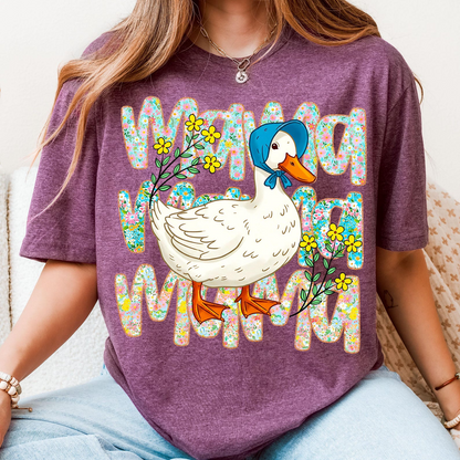 Floral Mama Goose Shirt, Mama Goose Sweatshirt, Mother's Day gift, Floral Mama shirt