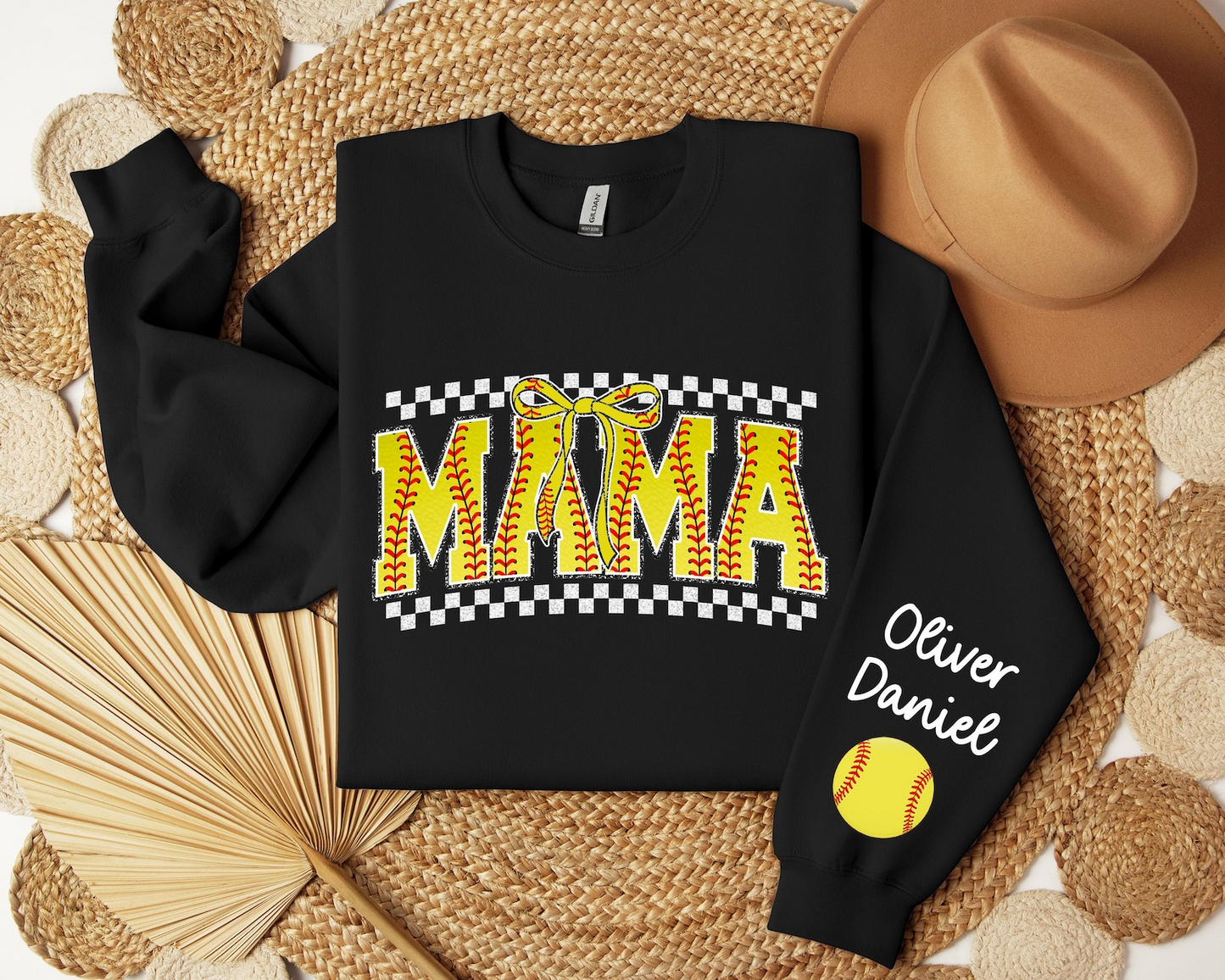 Personalized Softball Mama Sweatshirt or Hoodie, Baseball Mom Sweatshirt, Sports Mom Hoodie, Custom Mama Gift, Baseball Season Sweatshirt