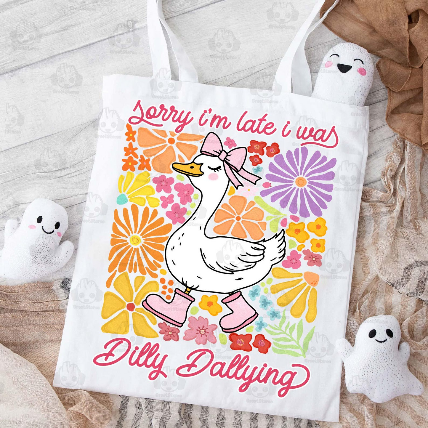 Funny Mama Goose Shirt, Sorry I'm Late I Was Dilly Dallying Goose Sweatshirt