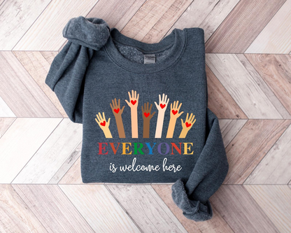 Idaho teacher shirt everyone is welcome here Sweatshirt, inclusion and equality t shirt, protest and resist t shirt, idaho teacher t shirt