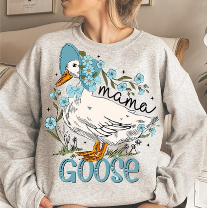 Mama Goose Sweatshirt, Floral Mama shirt, Coquette Mama shirt, Vintage mama shirt