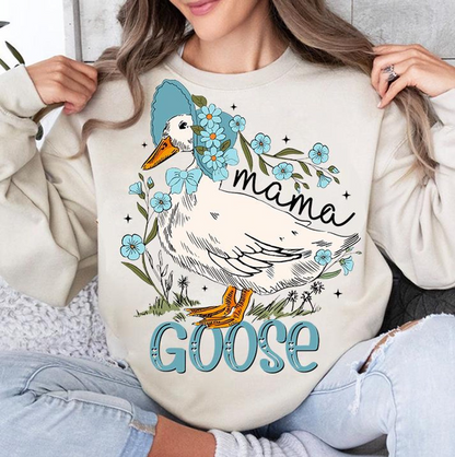 Mama Goose Sweatshirt, Floral Mama shirt, Coquette Mama shirt, Vintage mama shirt