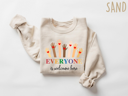 Idaho teacher shirt everyone is welcome here Sweatshirt, inclusion and equality t shirt, protest and resist t shirt, idaho teacher t shirt