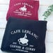 Embroidered Cafe Leblanc Sweatshirt | Coffee Lover Gift | Coffee & Curry Embroidery Shirt | Personalized Gift For Friend | Christmas Gift