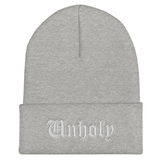 Unholy Beanie, Embroidered Beanie Hat