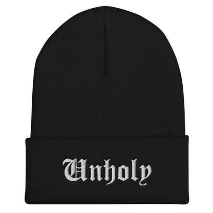 Unholy Beanie, Embroidered Beanie Hat