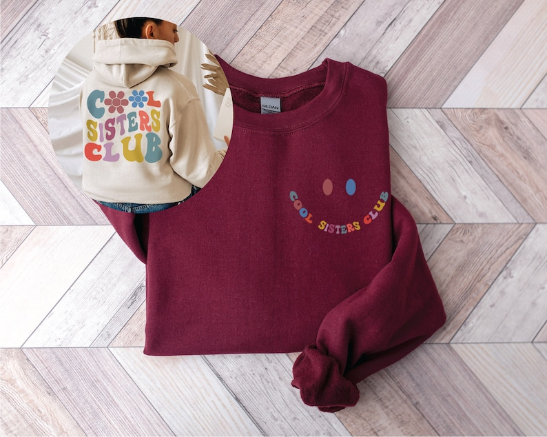 Cool Sisters Club Sweatshirt, Sister Sweatshirt, Christmas Gift, Sister Birthday Gift, Sister Gifts, Sister Sweatshirt