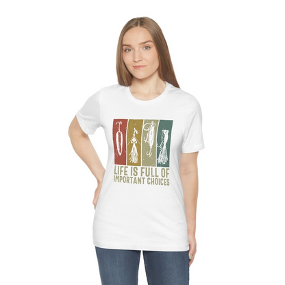Fishing Lures Shirt, Fisherman Gifts, Life is Full of Important Choices Fishing T Shirt, Funny Fishing Tee, Fishing Dad Gift, Fly Fishing