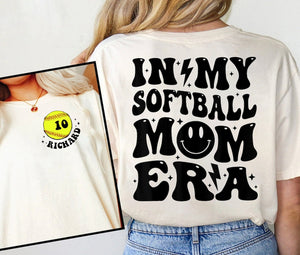 In My Softball Mama Era Shirt, Softball Mom Shirt, Softball Mama Shirt, Softball Lover, Game Day Tee, Mom Shirt, Sport Mom Tee, Gift For Mom