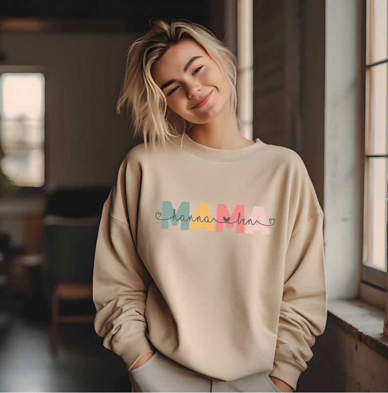Mama sweatshirt gepersonaliseerd | Cadeau voor mama | Moederdagcadeau | Geboortecadeau | Moeder Sweatshirt | Moeder Sweatshirt |