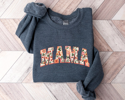 Floral Mama Sweatshirt and Hoodie, Cute Mom Sweatshirt, Mother's Day Gift, Mommy Shirt, New Mom Gift, Gift for Mother, Mama Shirt
