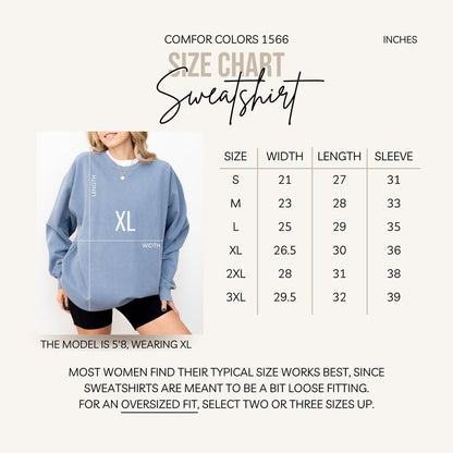 Comfort Colors® Embroidered Custom Sweatshirt, Mama Sweatshirt, Gift for Mom Dad, Grandma Gift, Embroidered Aunt, College Block Custom Text