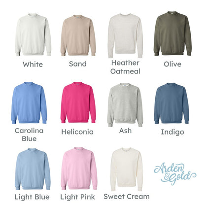 Progress Over Perfection Embroidered Gemma Crewneck Sweatshirt | Cozy Teacher Crewneck | Teacher Gift | Teach Sweatshirt