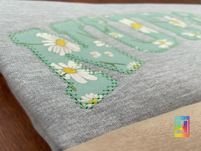 Nurse Embroidered Floral Applique Sweatshirt | Simple Doctor Pullover, Gift for Medical Field, Personalized RN Shirt, Embroidery flowers