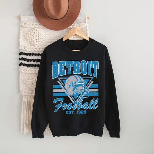 Retro Detroit Football Shirt, Distressed Detroit Football Sweatshirt, Detroit Lions Shirt, Detroit Fan Gifts, Team Shirt