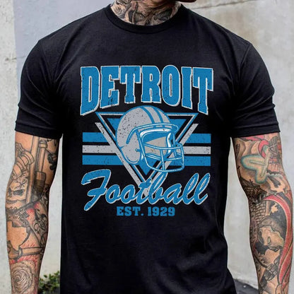 Retro Detroit Football Shirt, Distressed Detroit Football Sweatshirt, Detroit Lions Shirt, Detroit Fan Gifts, Team Shirt