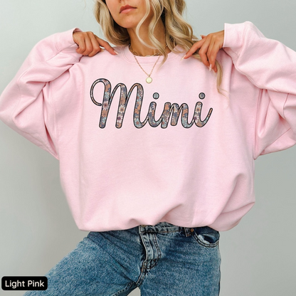 Floral Mimi Sweatshirt, Cute Grandmother Sweatshirt, Mother's Day Gift, Mimi Shirt, Gift for Her, Cute Mimi Sweatshirt, New Mimi Gift