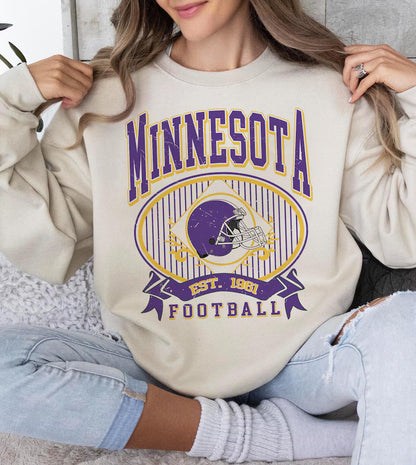 Minnesota Football Shirts, Vintage Minnesota Fan Football Sweatshirt, Minnesota Game Day Shirt, 1960 Team Football Shirt
