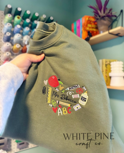 Go dtí an Ghealach Agus Ar Ais Geansaí nó Cochaillín, Bronntanais Lánúin Bróidnithe Pearsanta