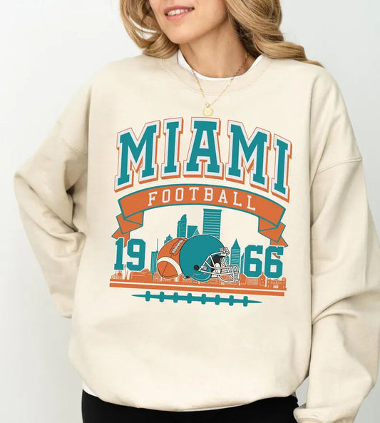 Miami City Football Shirt, Game Day Tee, Sunday Miami Football Sweatshirt, Miami Football Fan Shirt, Miami Team Rugby Gift