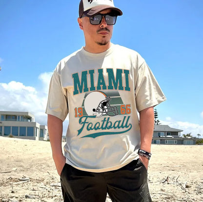 Vintage Miami Football Shirt, Game Day Tee, Sunday Miami Football Sweatshirt, Miami Football Fan Shirt, Miami Team Rugby Gift
