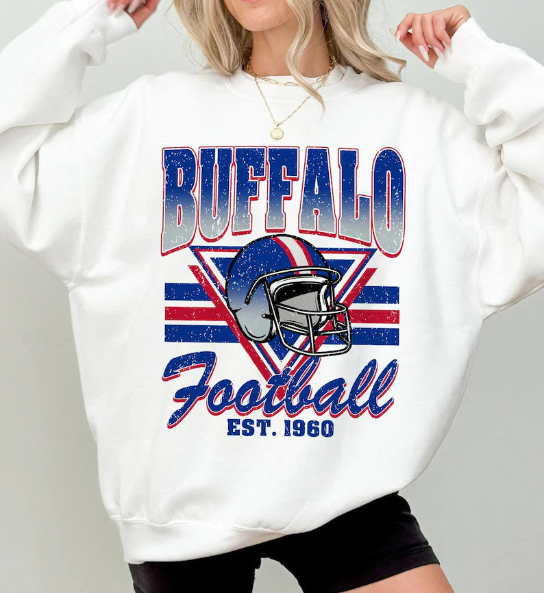 Buffalo Football Retro Style Shirt, Buffalo Fan Football Sweatshirt, Game Day Shirt, New York Sweatshirt, Buffalo Football Fan Shirt