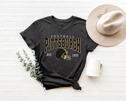 Pittsburgh Football 90s Style Shirt, Pittsburgh Football Sweatshirt, Graphic Tee Gift For Football Fan Sports, Game Day Shirt, Pittsburgh Fan