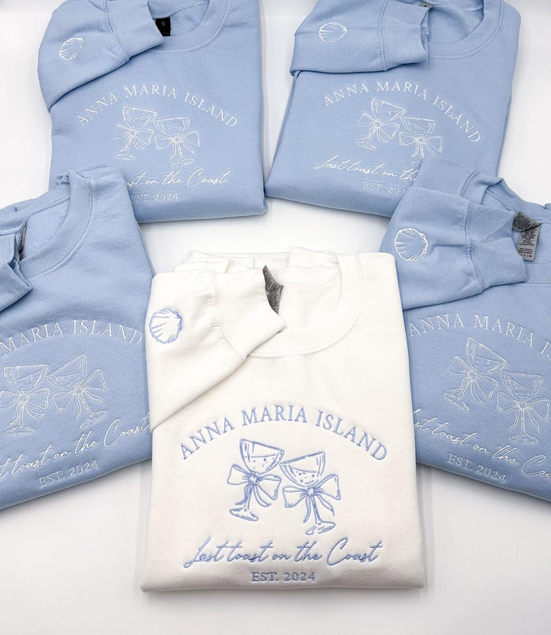 Custom Bachelorette Embroidered Sweatshirt/Hoodie | Wedding Favors | Bride / Bridal Party Gifts | Personalized Charleston & Social Club Gear