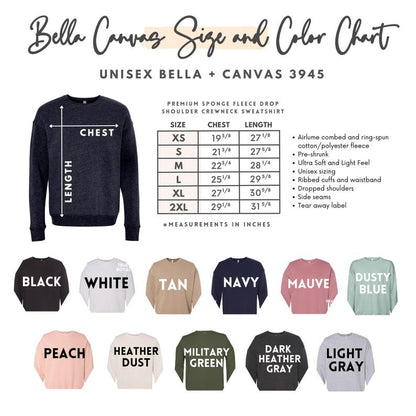 Monogrammed Custom Embroidered Sweatshirt | Super Soft Cozy Bella Canvas Personalized Crewneck | Embroidered Monogram Sweatshirt