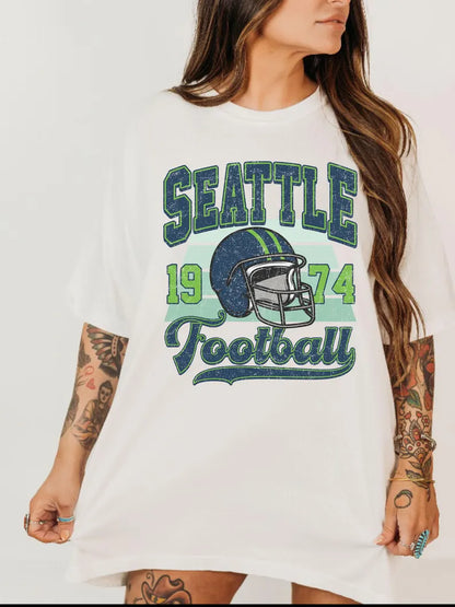 Seattle Vintage Style Football Sweatshirt, Trendy Seattle Football Fan Gifts Shirt, Seattle Game Day Shirts, Trendy Sea Hawk Sweatshirt