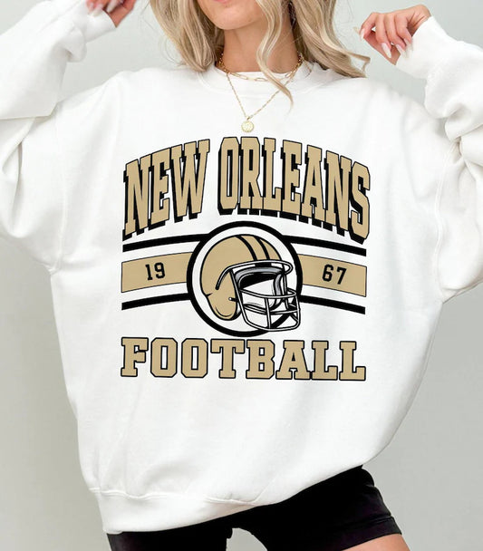 Vintage New Orleans 90s Style Football Sweatshirt, New Orleans Football Shirt, Sunday Football Shirt, Game Day Sweatshirt, Saint Sport Shirt